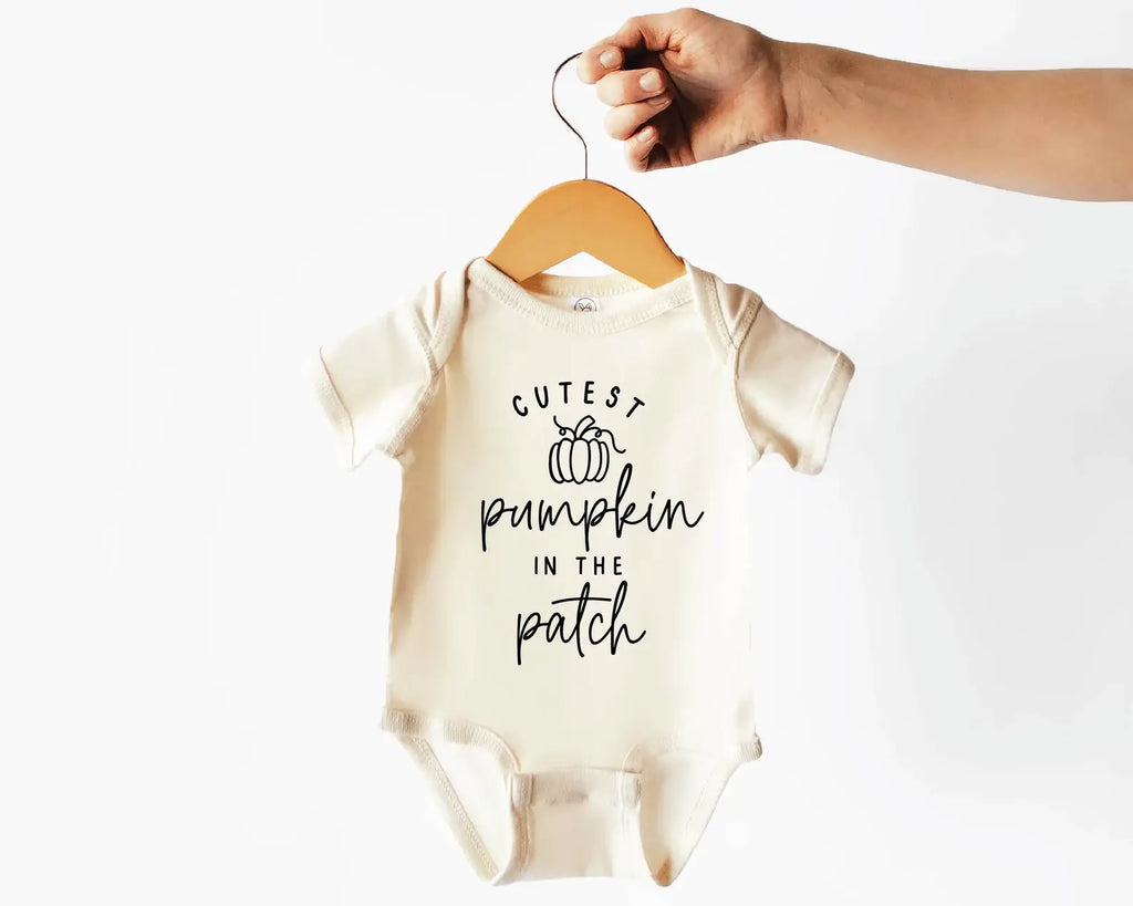 Cutest Pumpkin in the Patch Baby Bodysuit | Fall Baby Gifts: 0-3 Months / Short