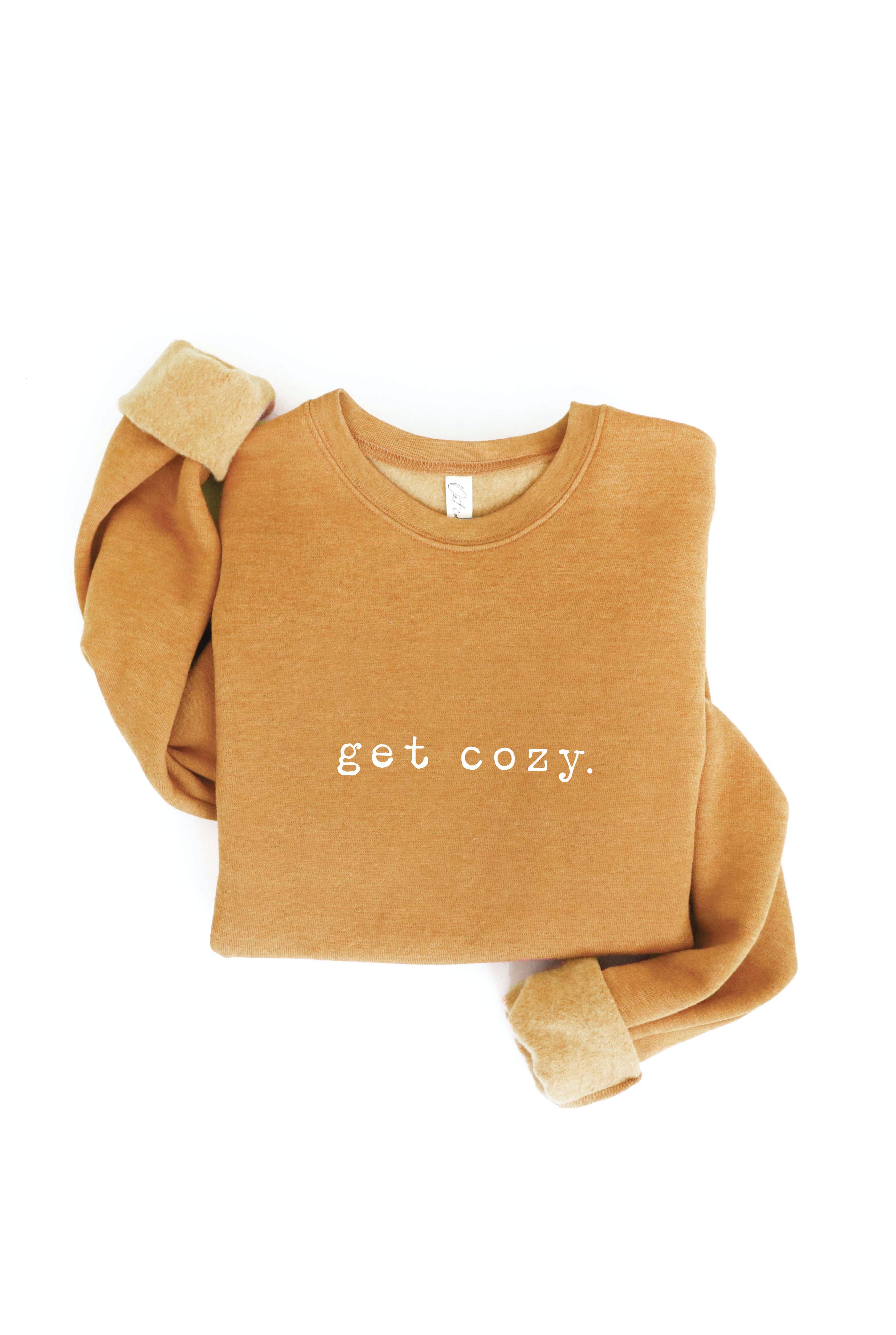 GET COZY Graphic Sweatshirt: MAROON / XL