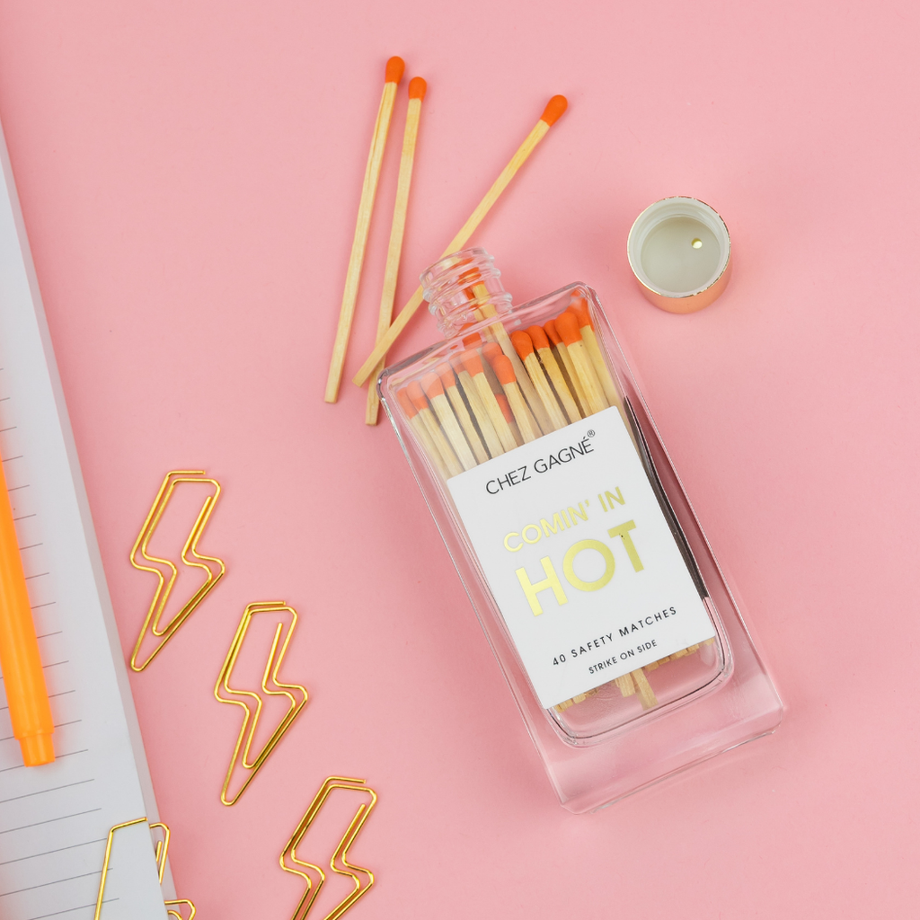 Coming In Hot - Glass Bottle Matches