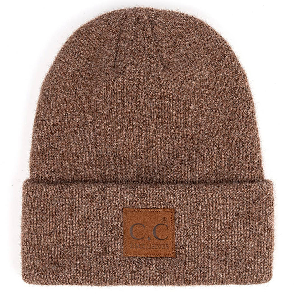 Unisex Heather Knit Classic Beanie Hat