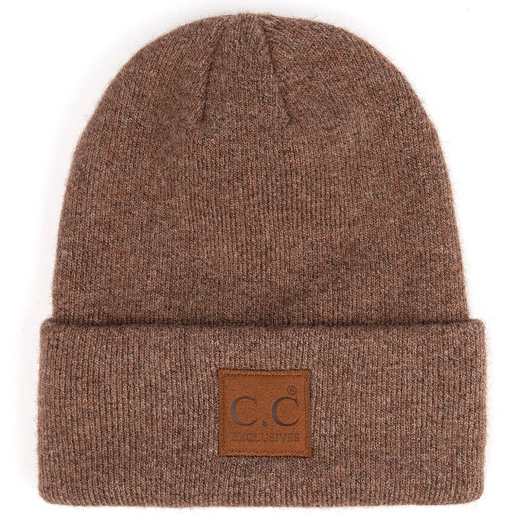 Unisex Heather Knit Classic Beanie Hat