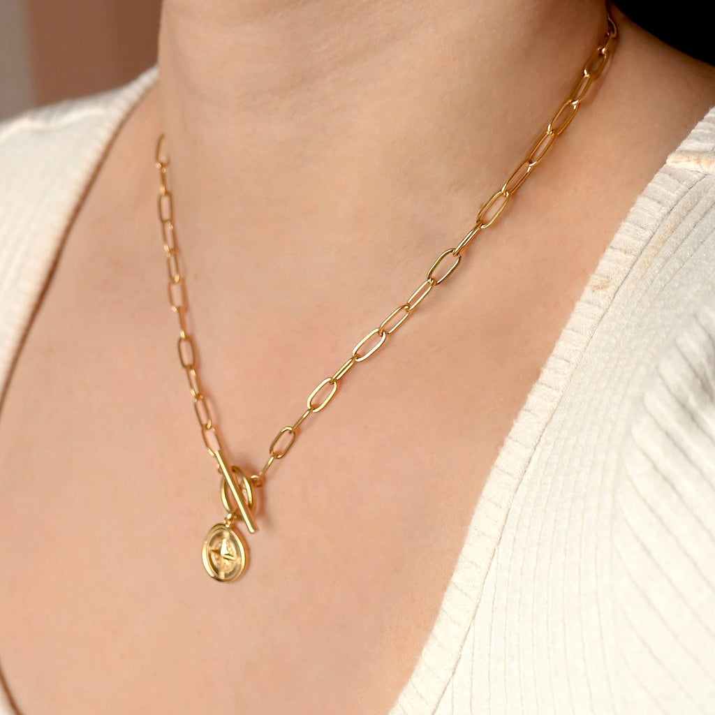 Paperclip Compass Necklace
