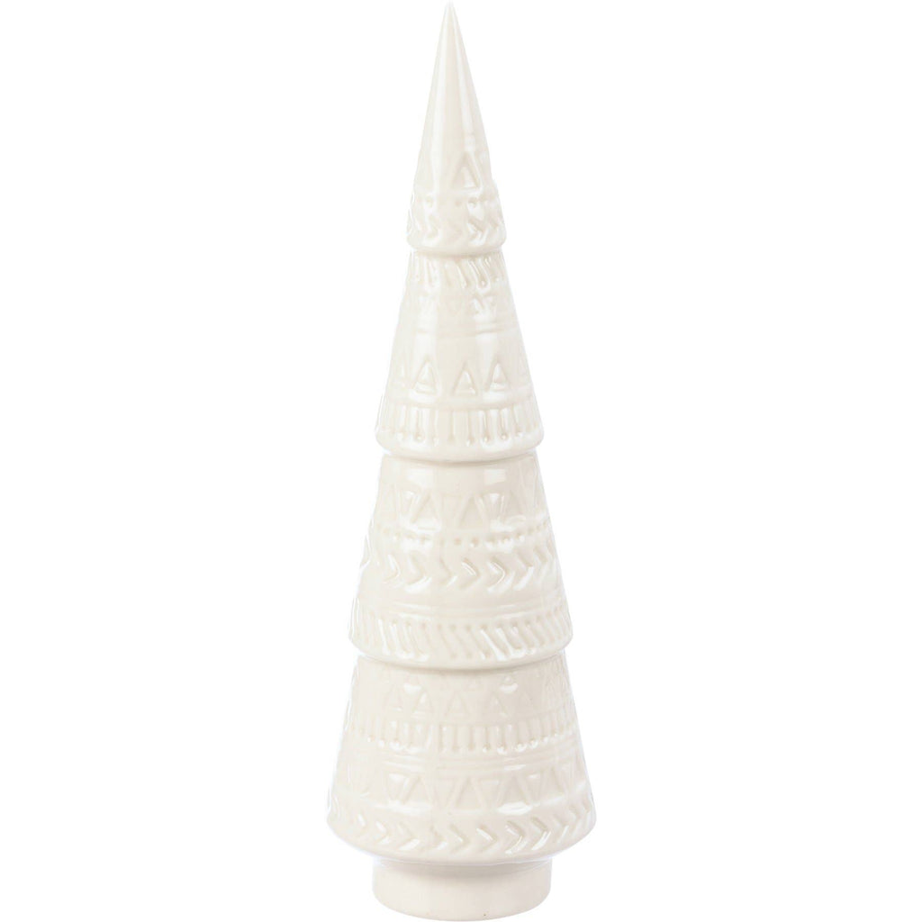 White Ceramic Christmas Tree Set
