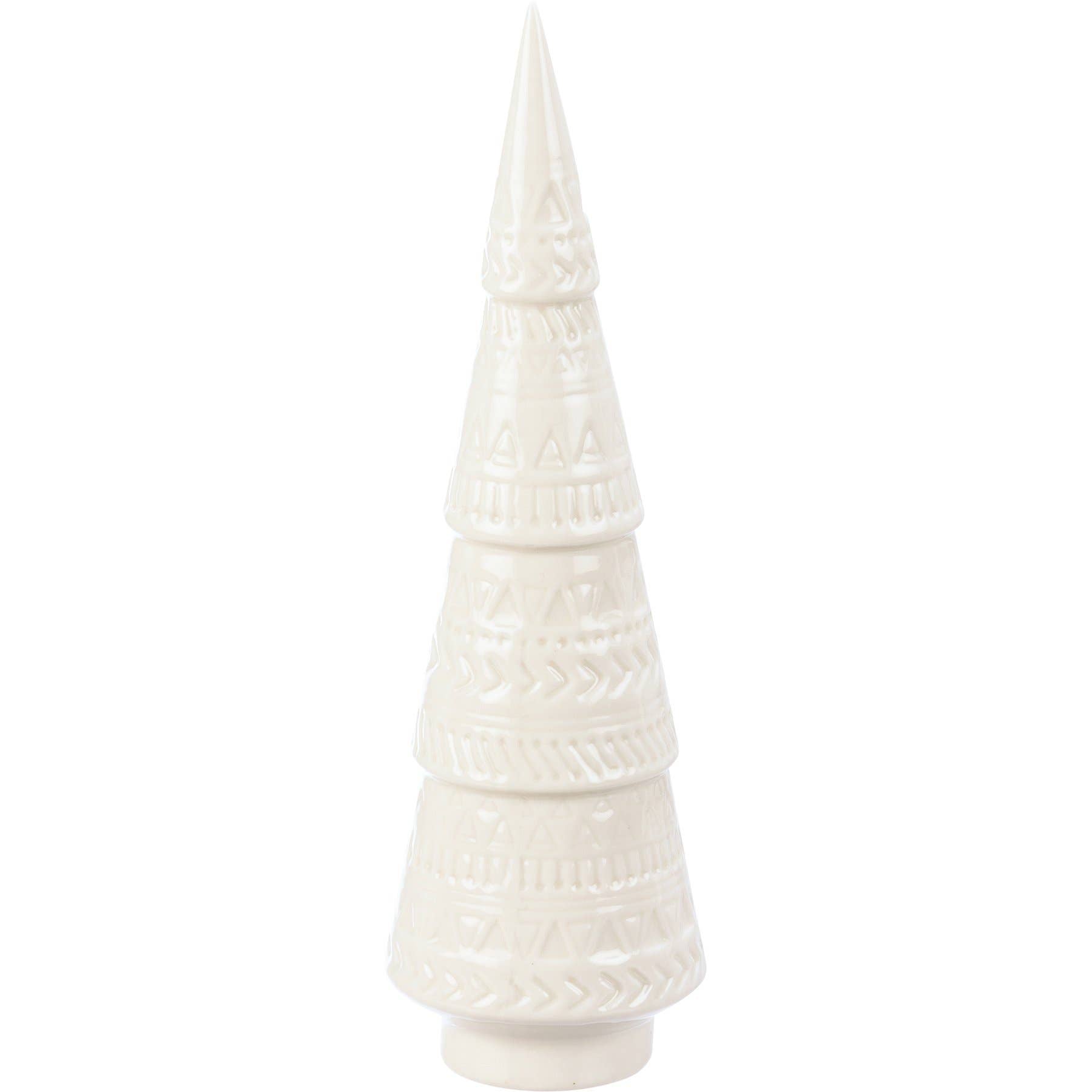 White Ceramic Christmas Tree Set