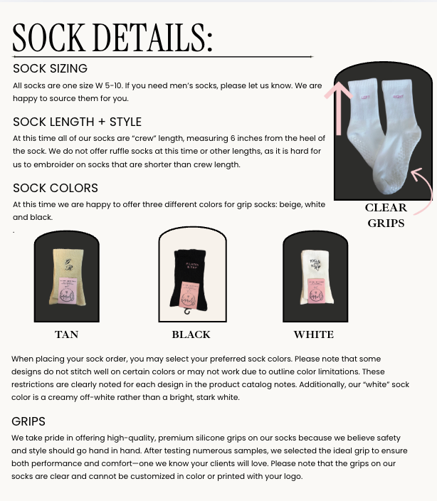 Seashell Grip Socks