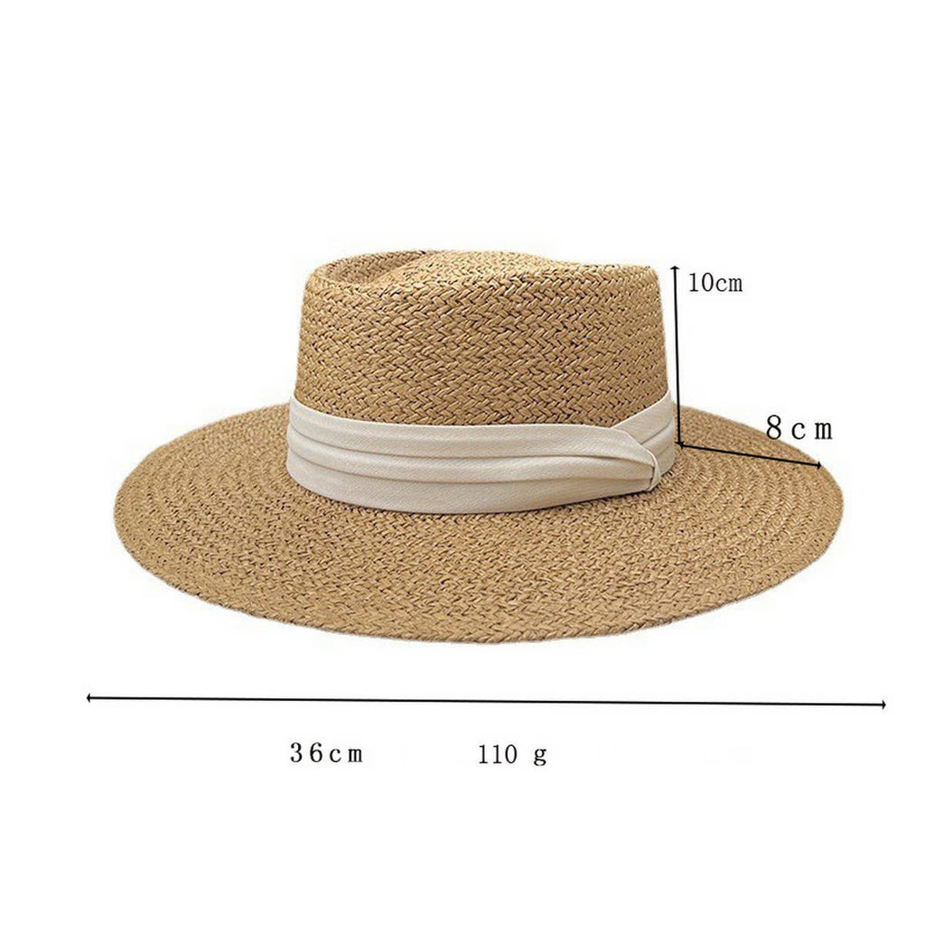 BEACH VACATION SUN FEDORA STRAW HATS FOR WOMEN