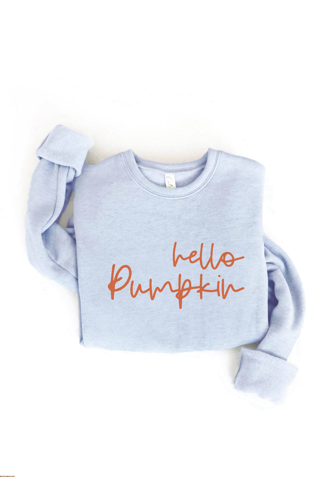 HELLO PUMPKIN Graphic Sweatshirt: TAN / S