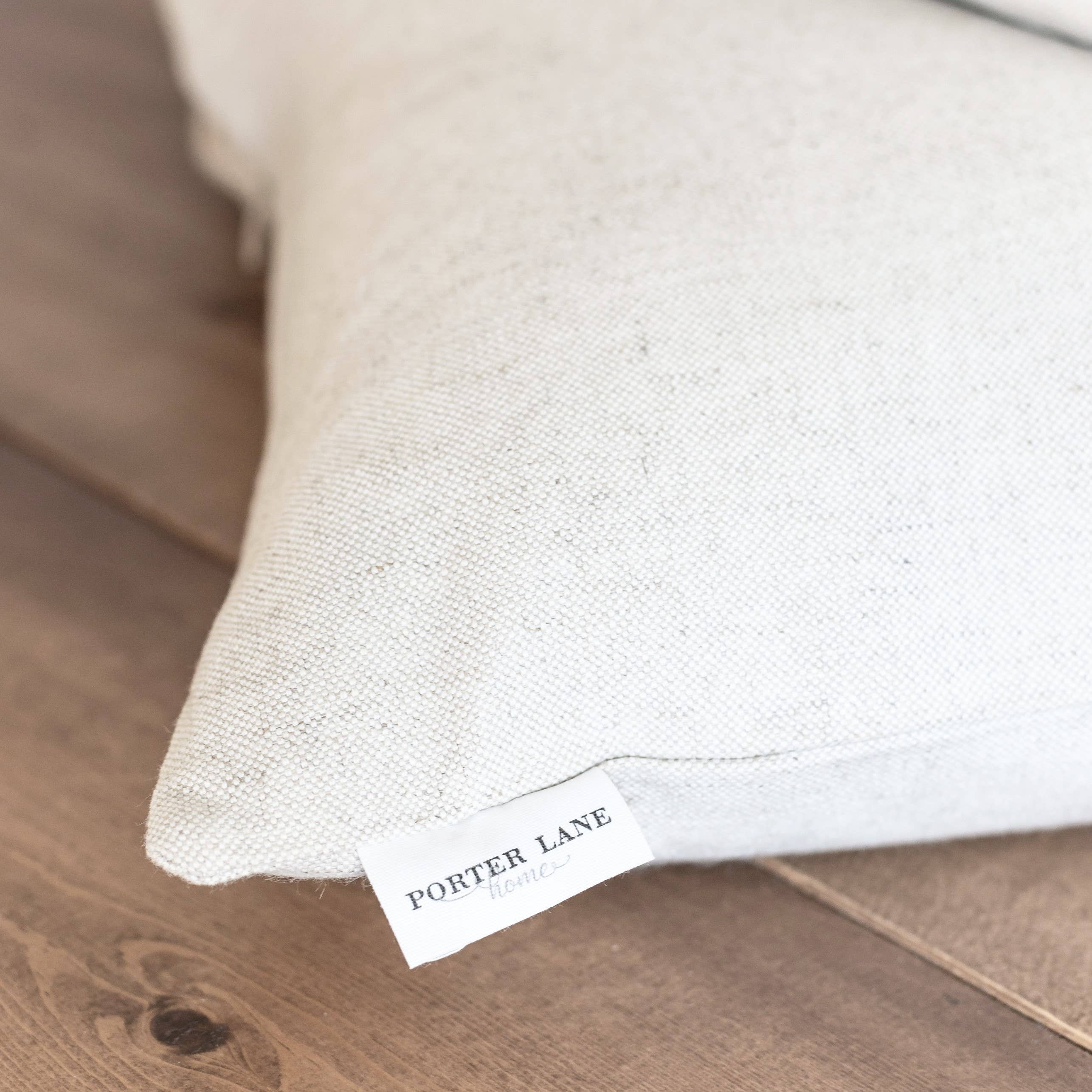 Swiss Cross Pillow Cover: 18 x 18 Natural