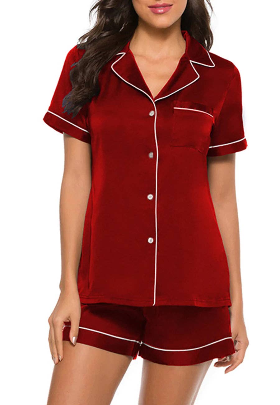 Cozy Crimson Short Set