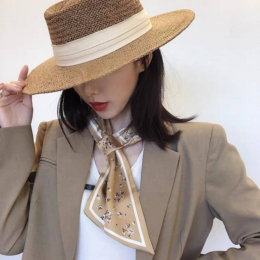 BEACH VACATION SUN FEDORA STRAW HATS FOR WOMEN