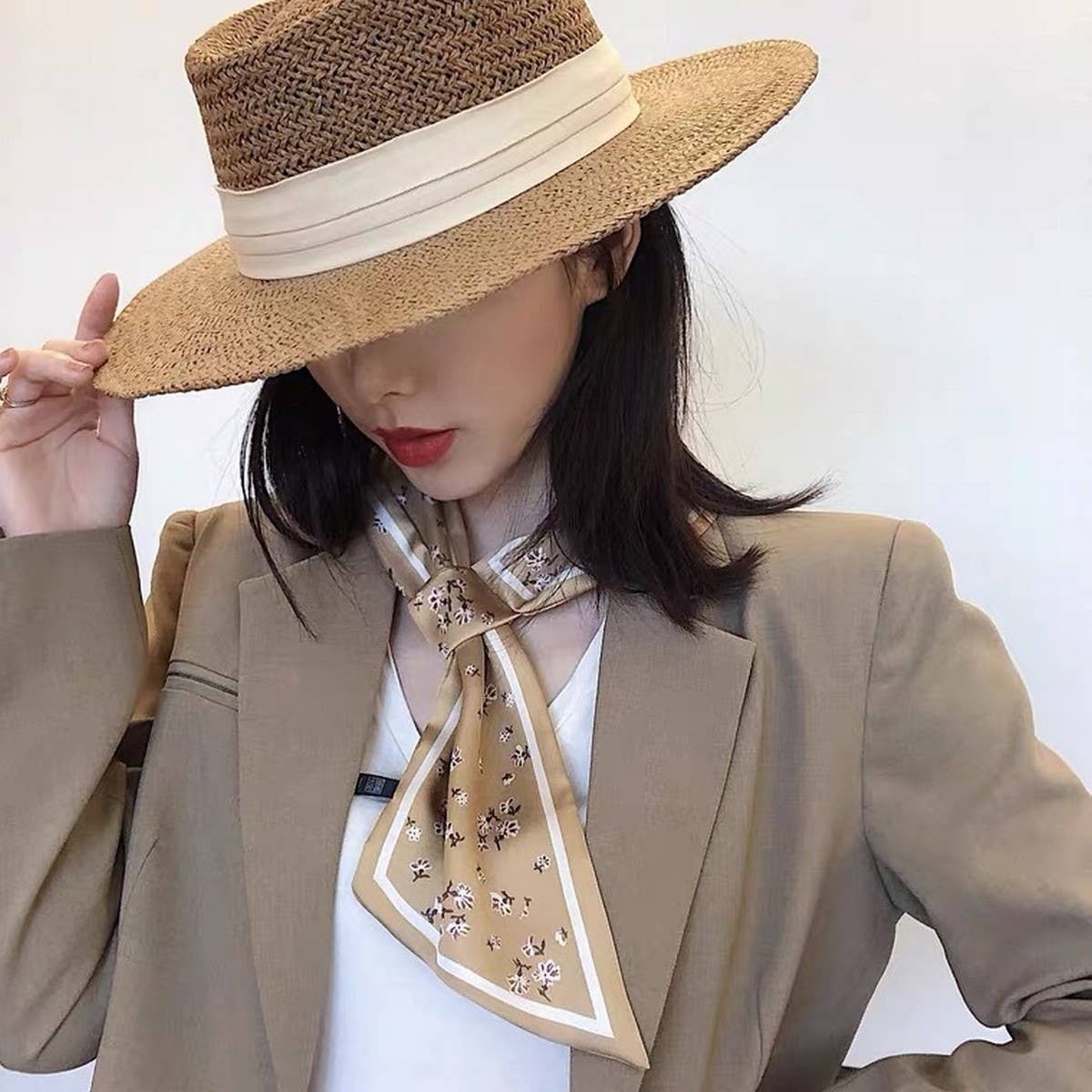 BEACH VACATION SUN FEDORA STRAW HATS FOR WOMEN