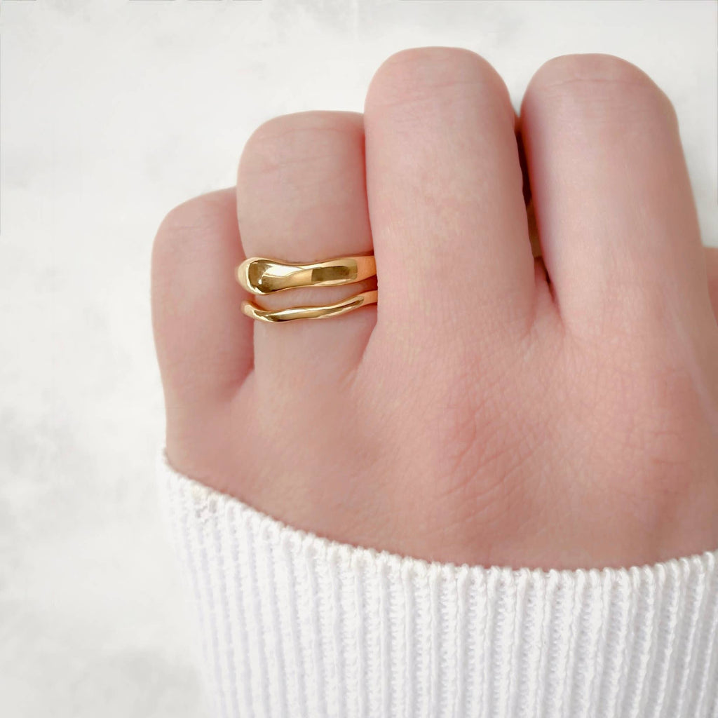 Gold Wave Ring