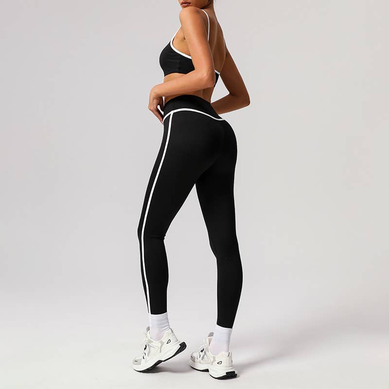 Built-In Pads Bra&High-Waisted Leggings 2-Piece Active set