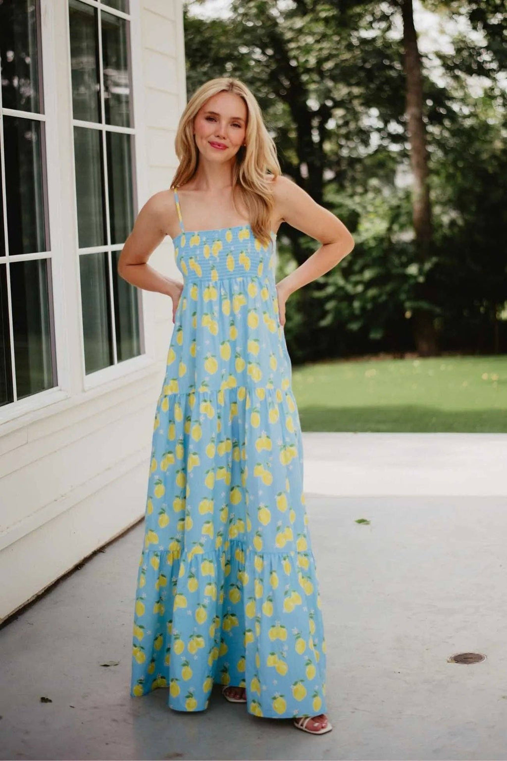 Zesty Lemons Summer Maxi Dress