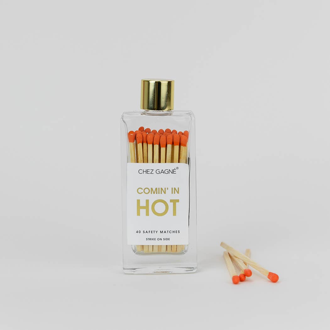 Coming In Hot - Glass Bottle Matches
