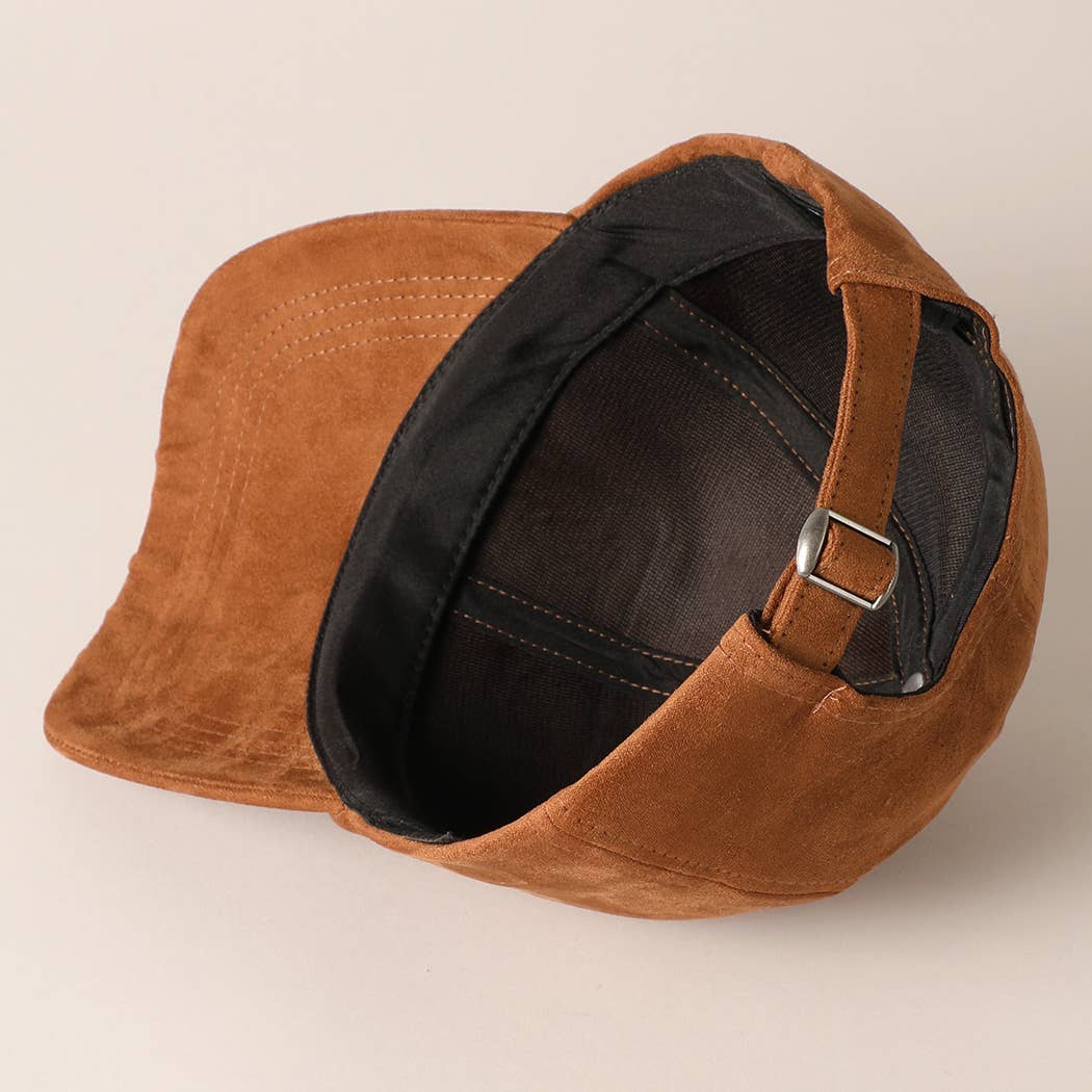 Howdy Darlin Patch Suede Baseball Cap