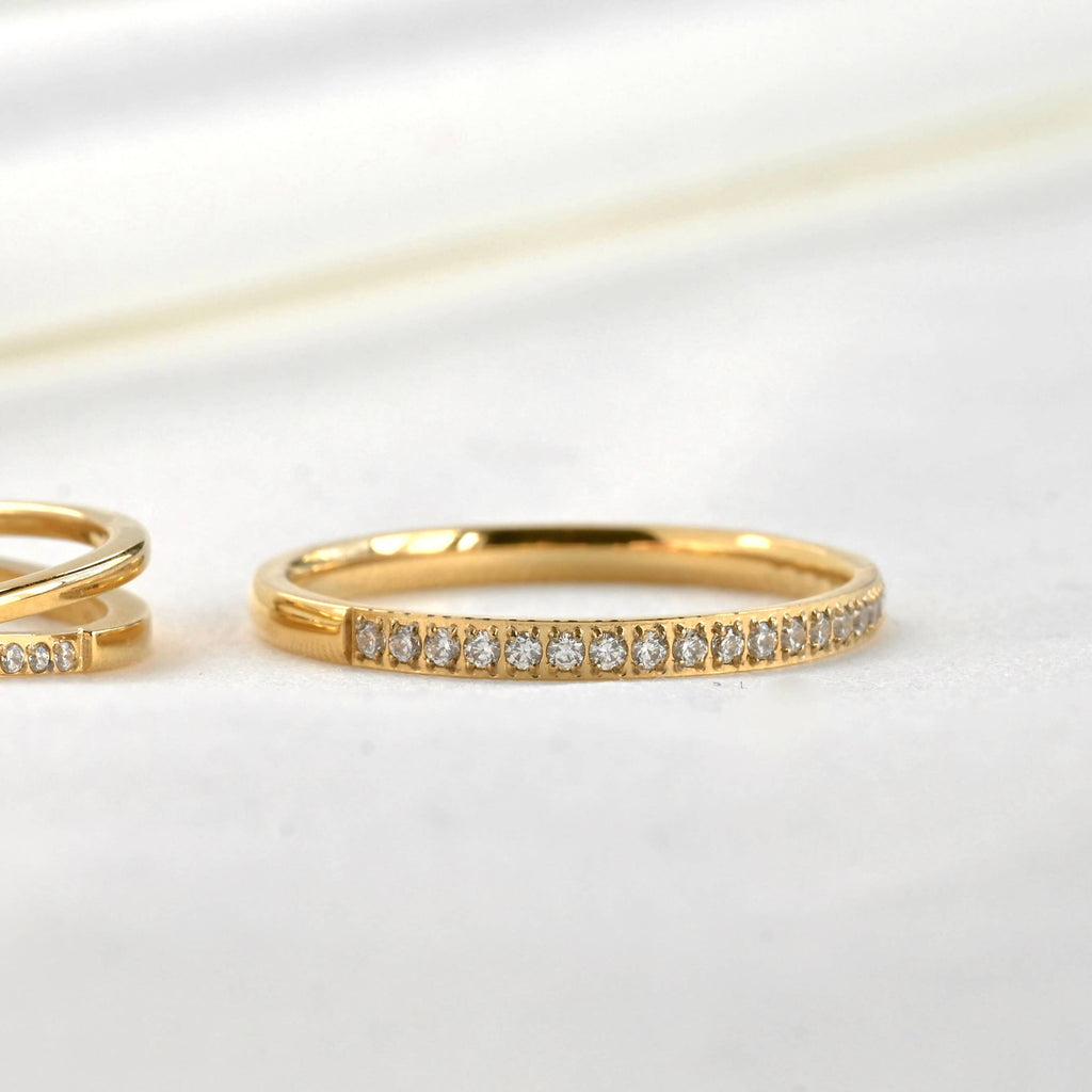 Golden Glow Pavé Ring