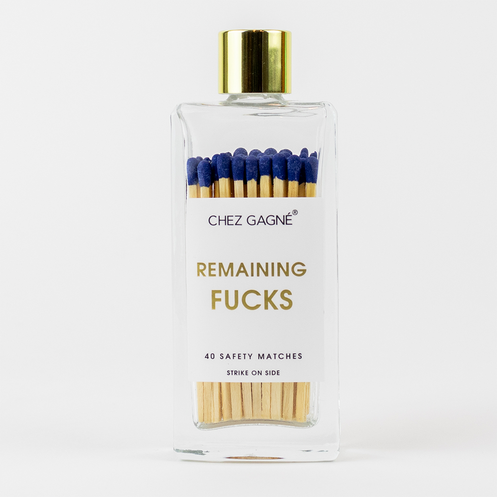 Remaining F**ks - Glass Bottle Matches
