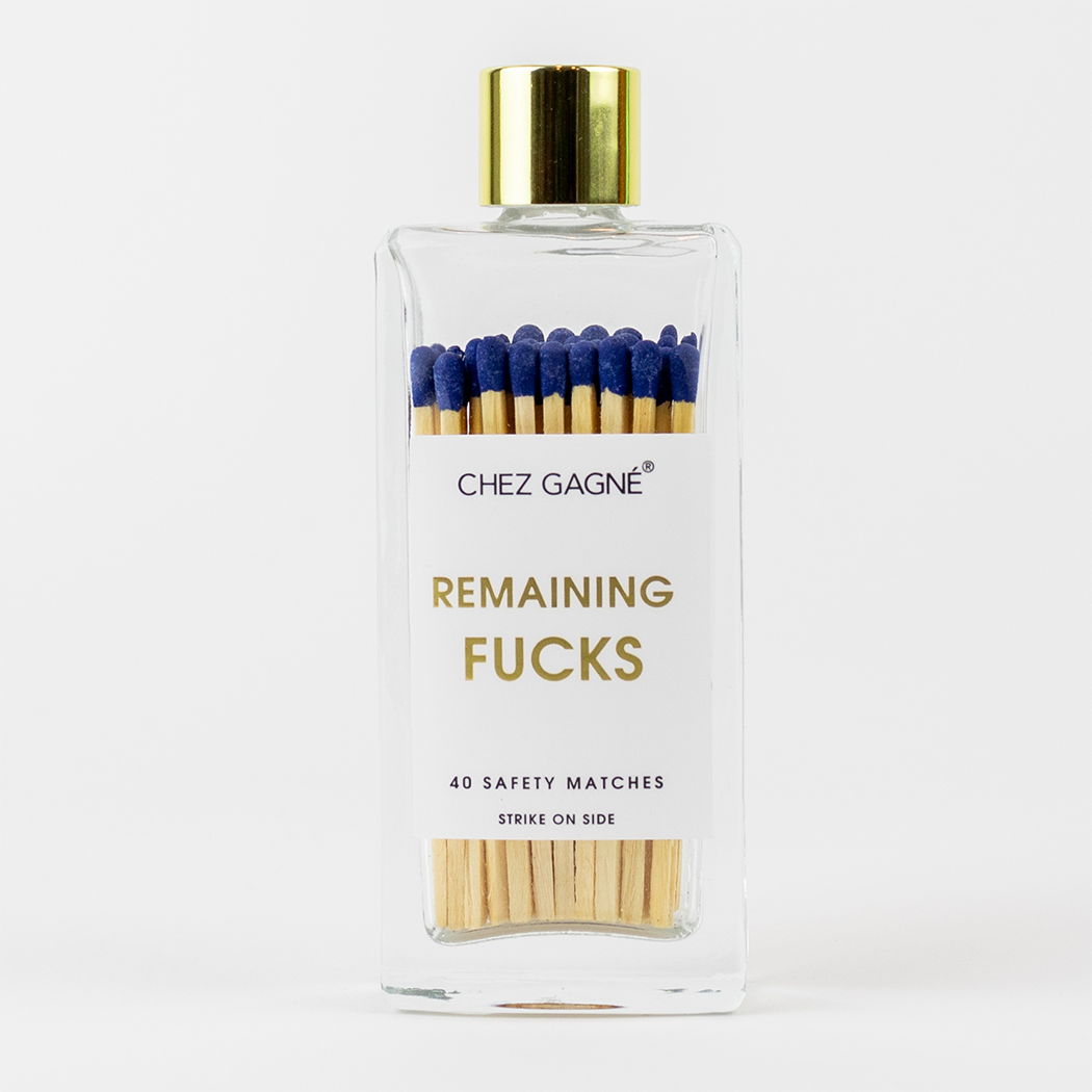 Remaining F**ks - Glass Bottle Matches