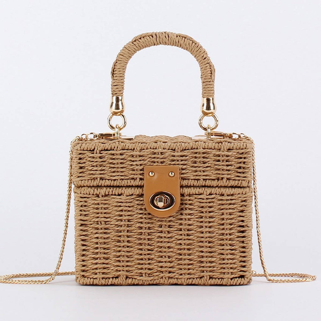 DUAL-PURPOSE LEISURE PAPER ROPE WOVEN BAG