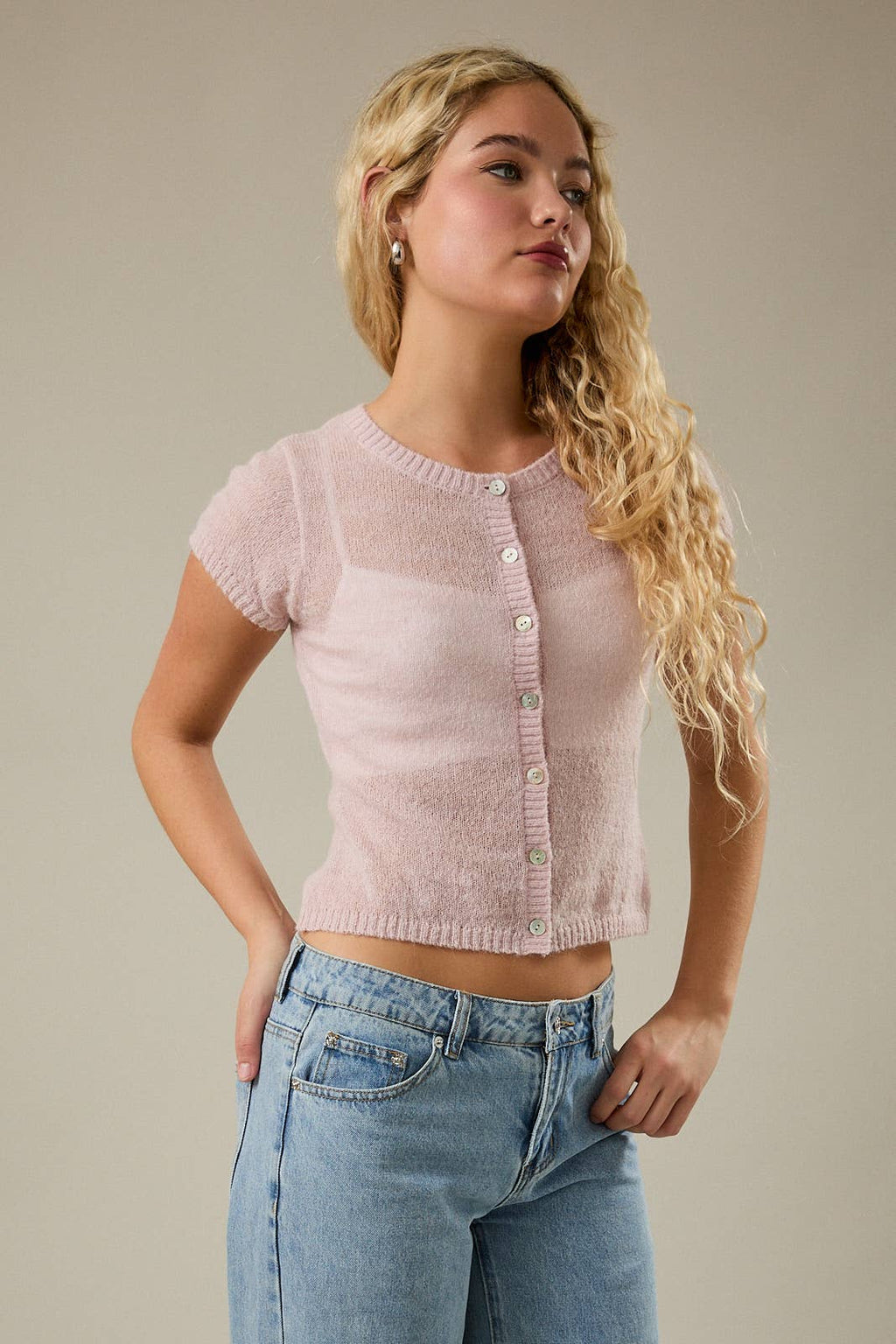 The Sweet Pea Button Knit Top