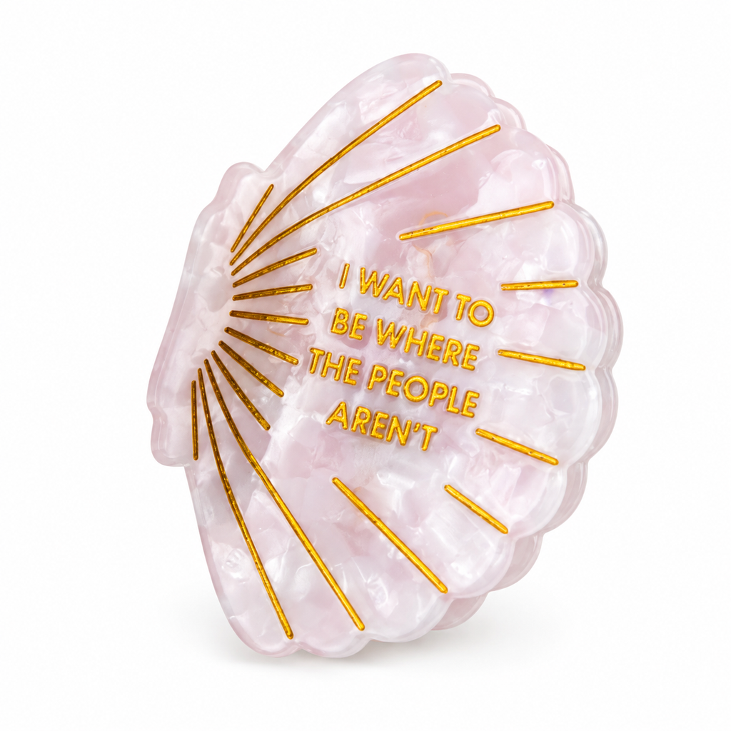 I Want To Be Where The People Aren't - Seashell Claw Clip