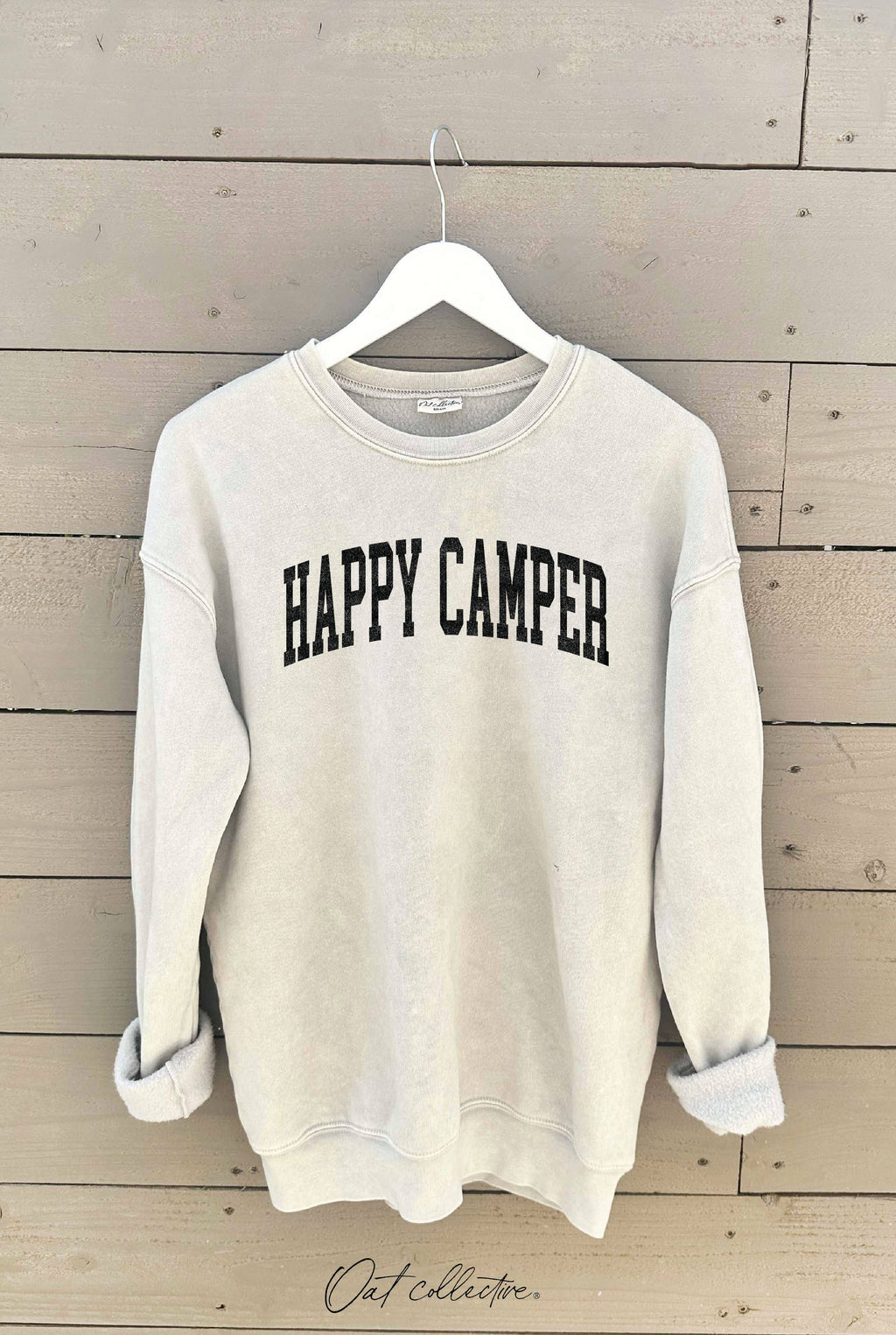HAPPY CAMPER  Mineral Graphic Sweatshirt: BEACH SAND / S