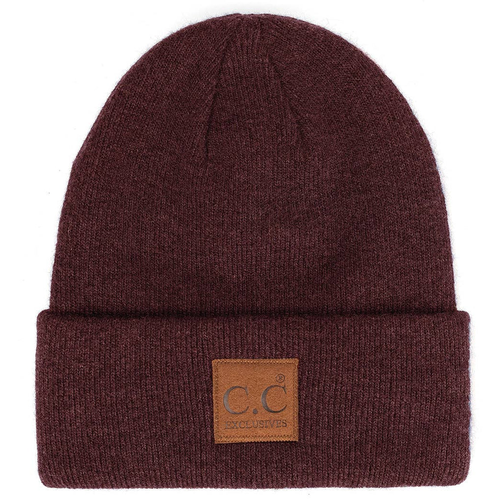 Unisex Heather Knit Classic Beanie Hat