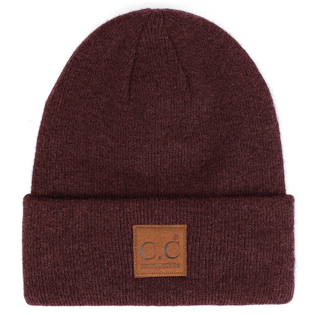 Unisex Heather Knit Classic Beanie Hat