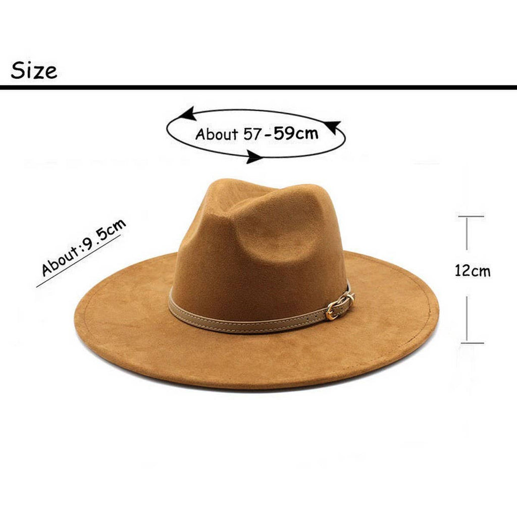 SUEDE HAT FLAT BRIM HAT FLAT BRIM GENTLEMAN HAT