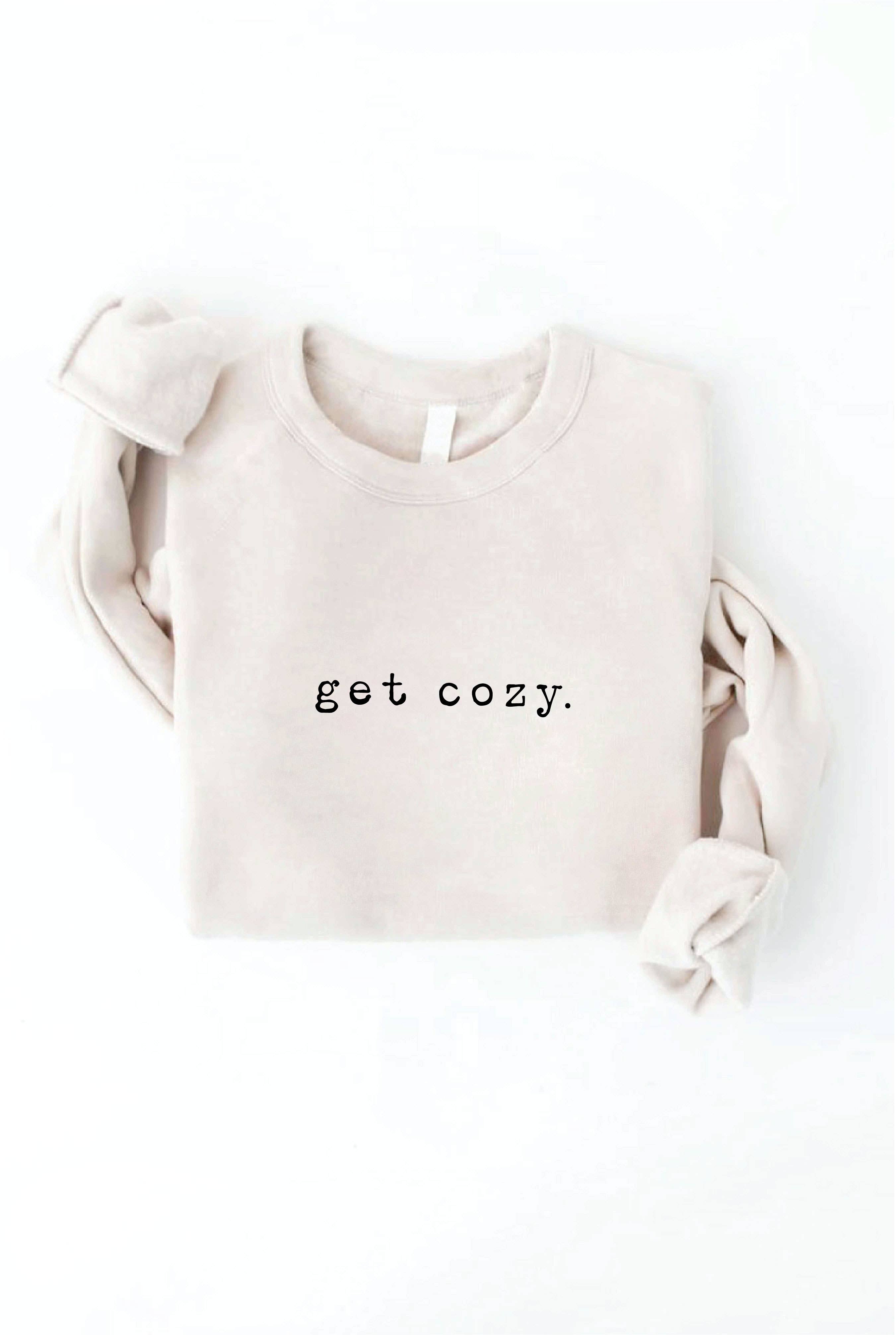GET COZY Graphic Sweatshirt: MAROON / XL
