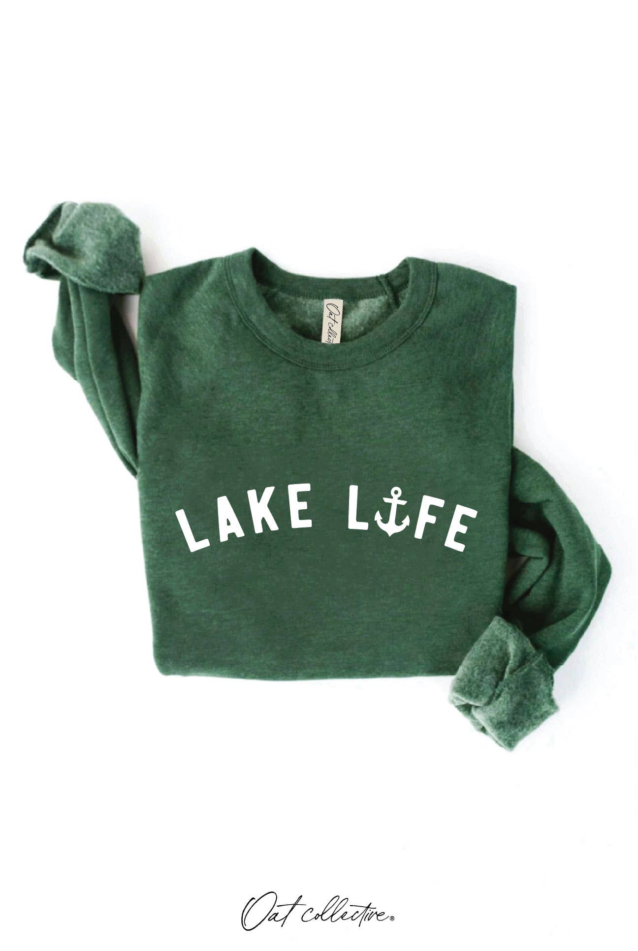 LAKE LIFE Graphic Sweatshirt: BLACK / M