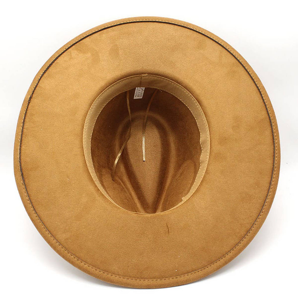 SUEDE HAT FLAT BRIM HAT FLAT BRIM GENTLEMAN HAT