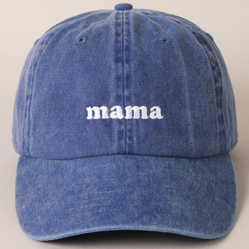 Mama Embroidered Cotton Baseball Cap
