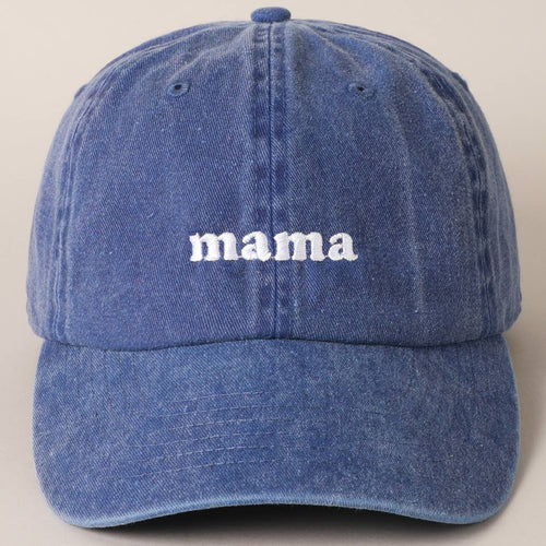 Mama Embroidered Cotton Baseball Cap
