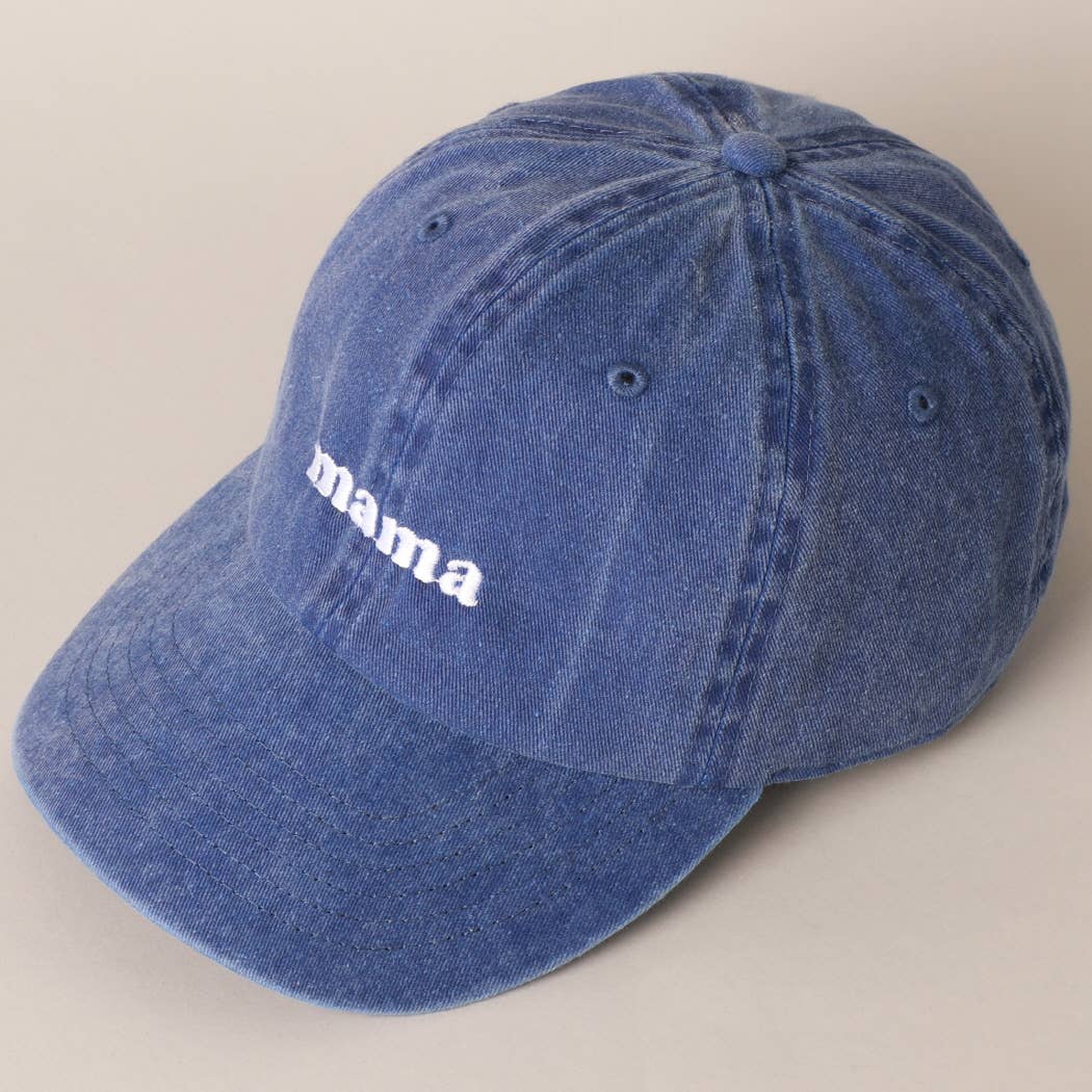 Mama Embroidered Cotton Baseball Cap