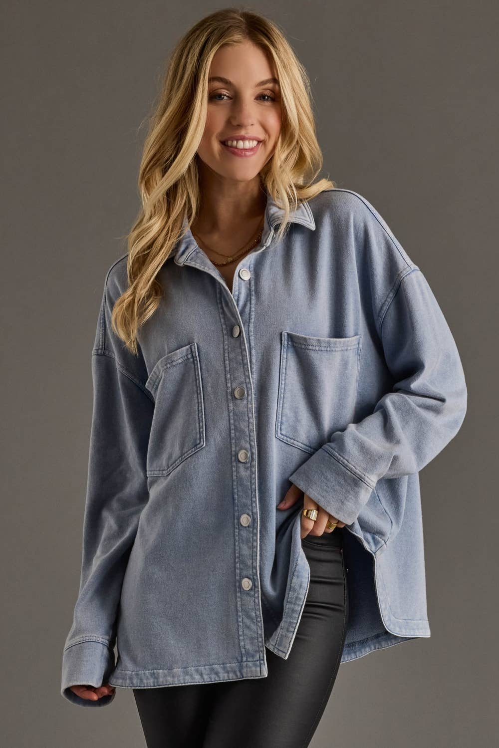 Blue Spruce Soft Button Up