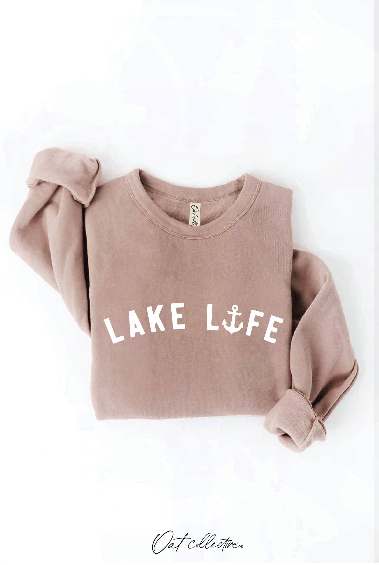 LAKE LIFE Graphic Sweatshirt: DARK H.SAGE / M