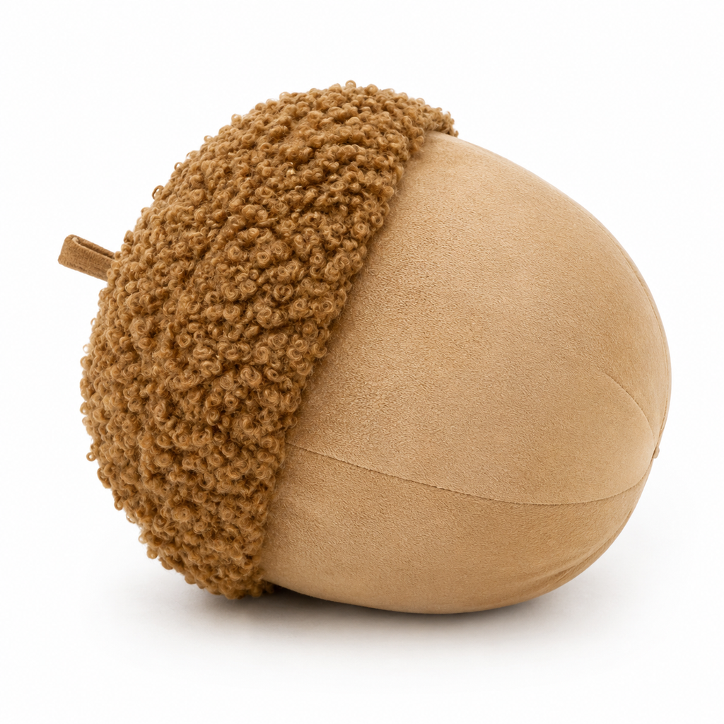 Brown Acorn Filled 10" Throw Pillow