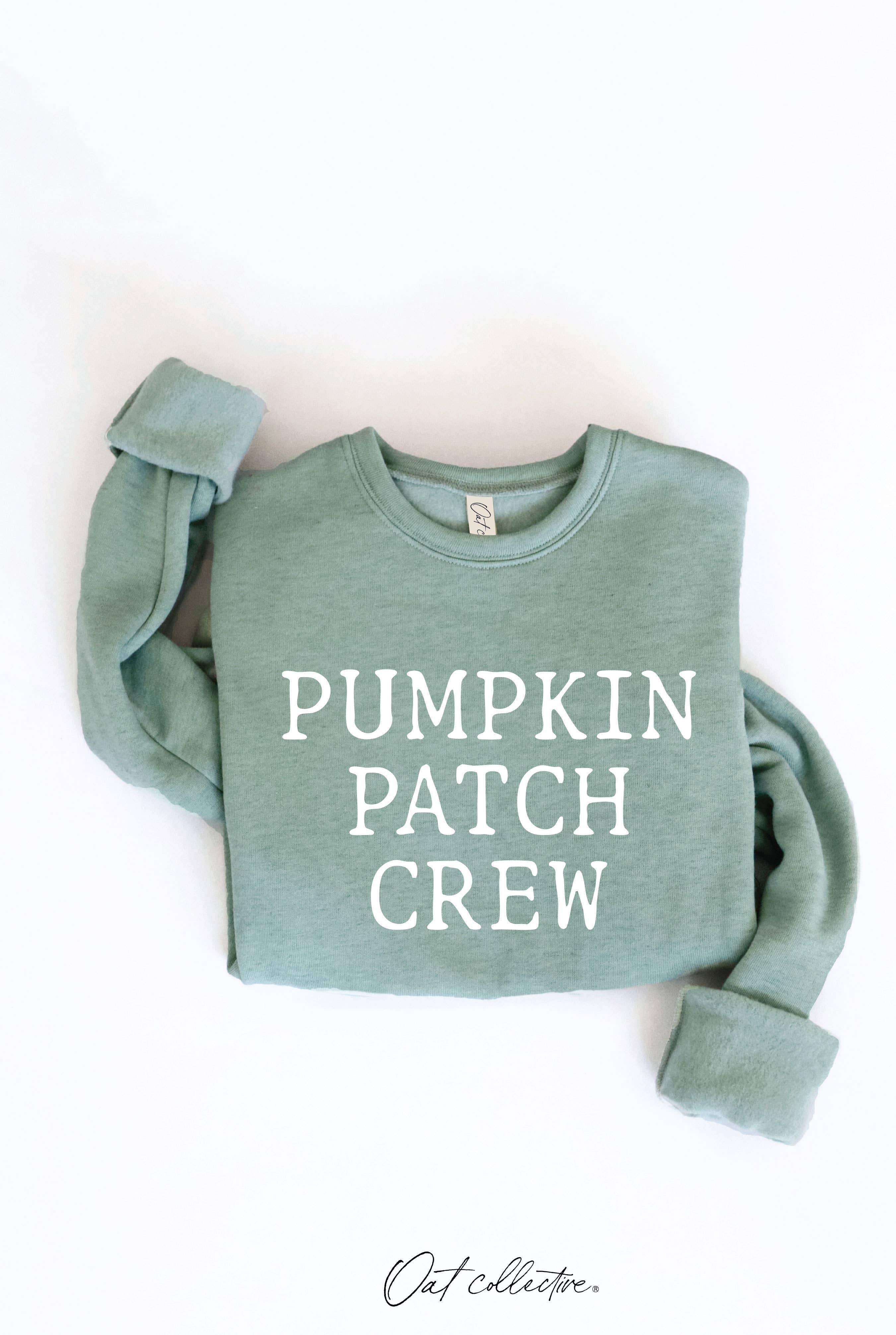 PUMPKIN PATCH CREW Graphic Sweatshirt: HEATHER DUST / XL