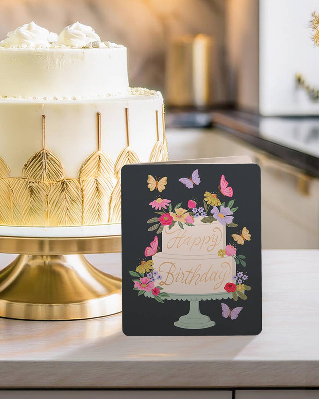 Butterfly Cake Birthday Card
