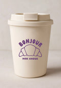 Bonjour Mon Amour Coffee Cup - Lilac