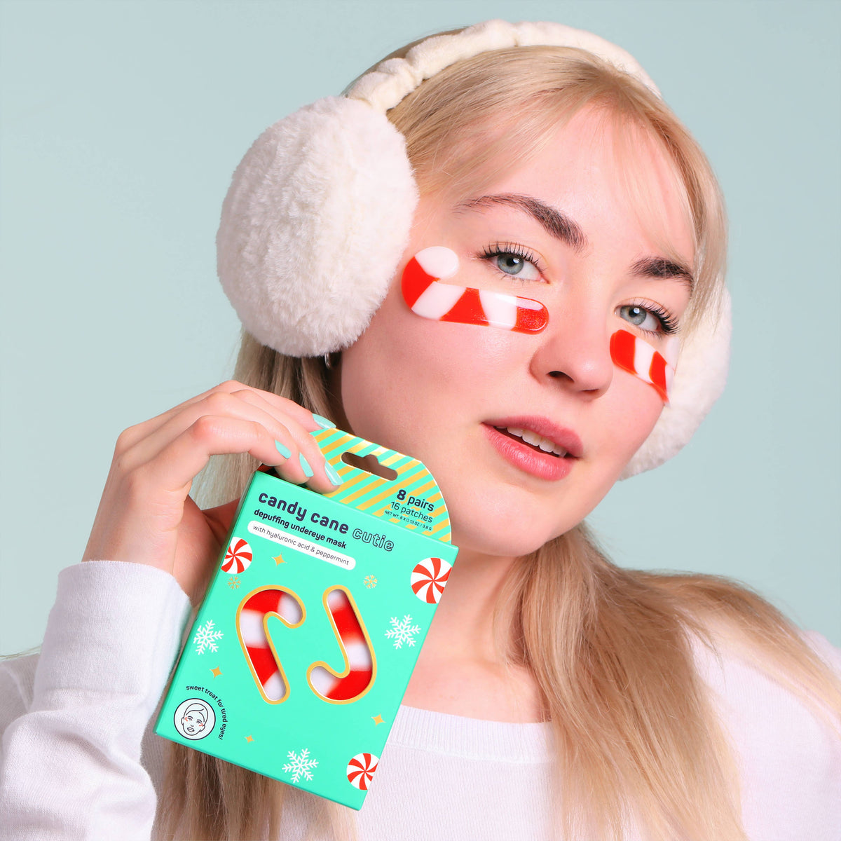 Christmas Holiday Candy Cane Cutie Undereye Patches | 8 Pk