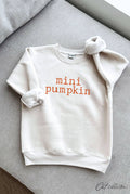 MINI PUMPKIN Youth Unisex Graphic Sweatshirt: HEATHER DUST / 10/11