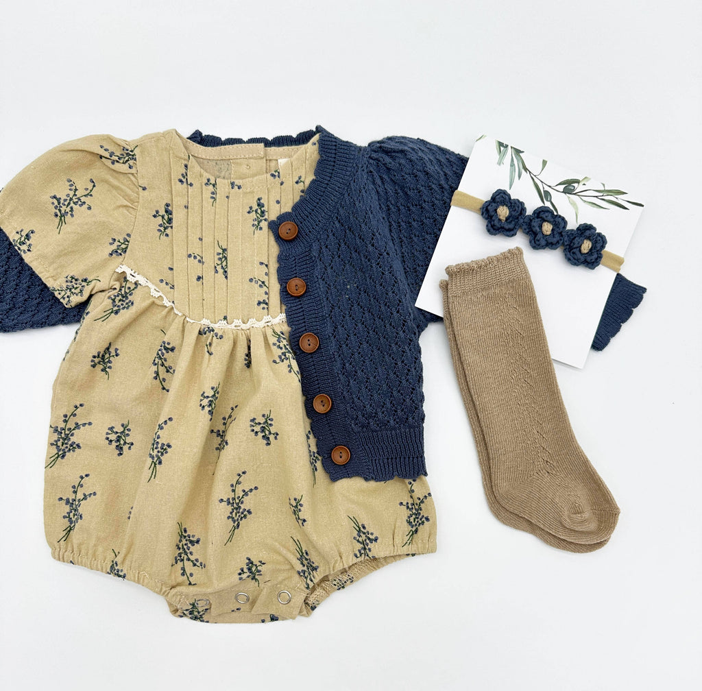 Mabel Short Sleeve Romper: 9-12-months