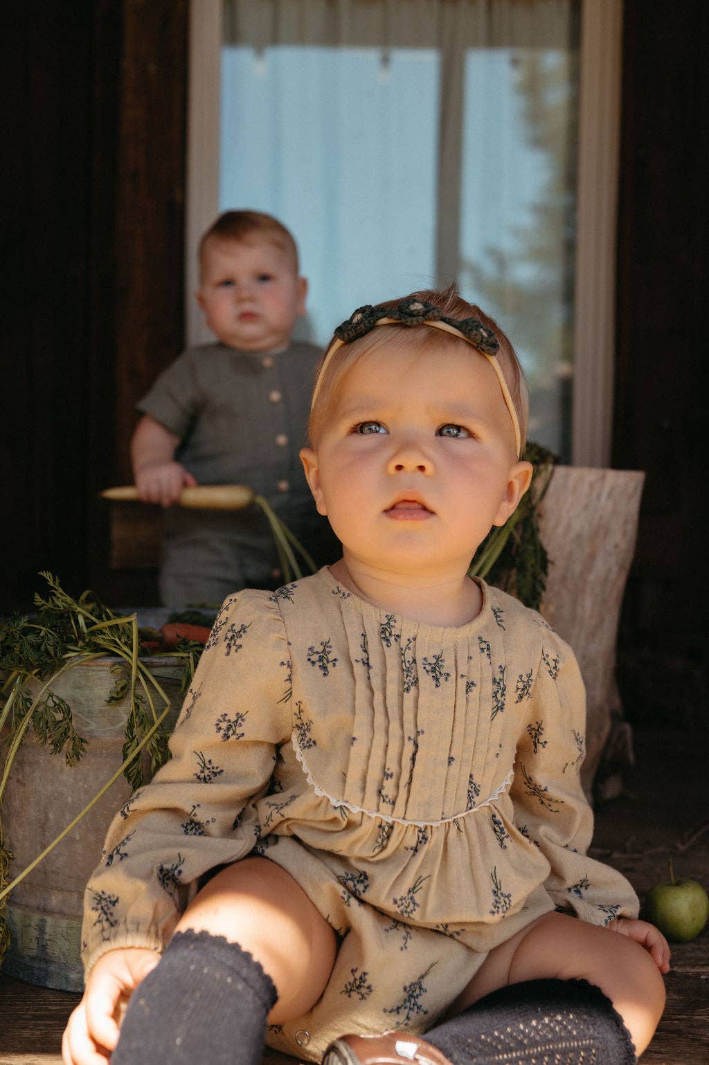 Mabel Short Sleeve Romper: Newborn