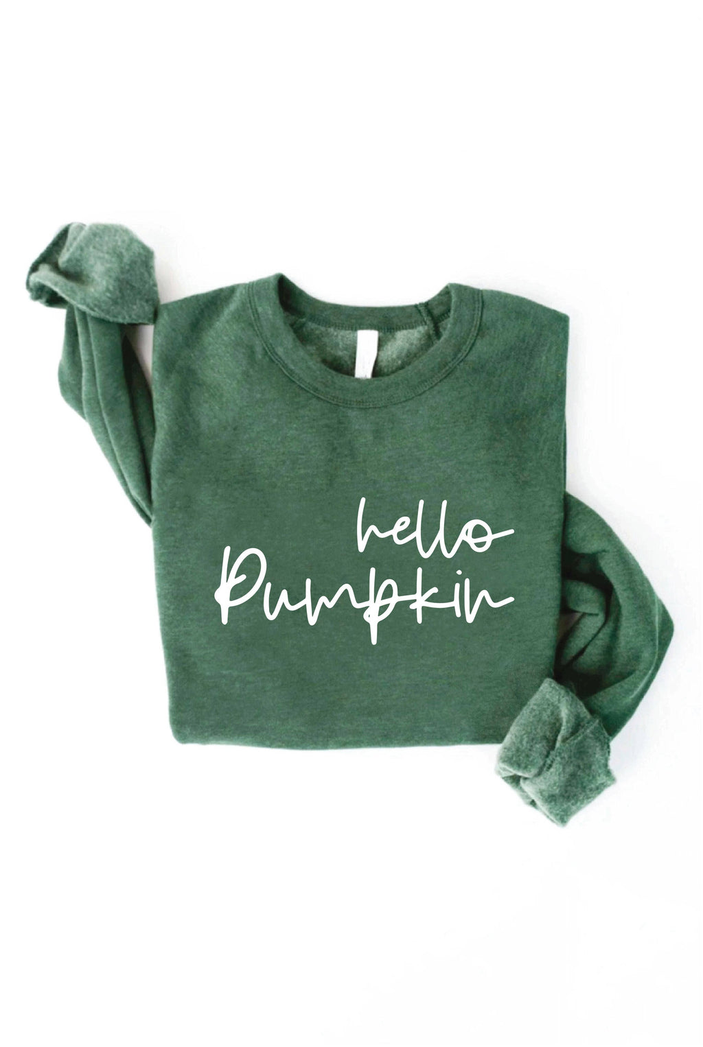 HELLO PUMPKIN Graphic Sweatshirt: TAN / XL