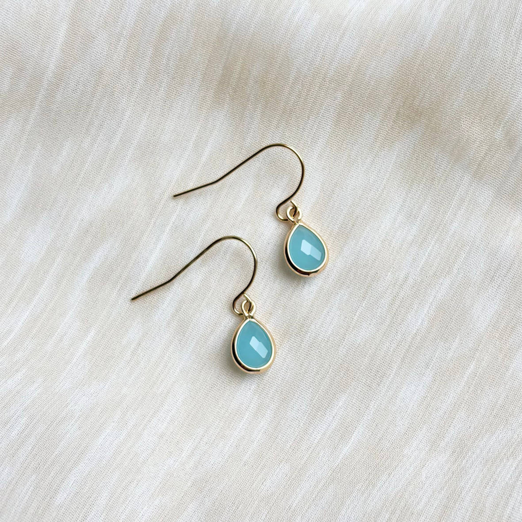 AQUAMARINE GEM EARRINGS