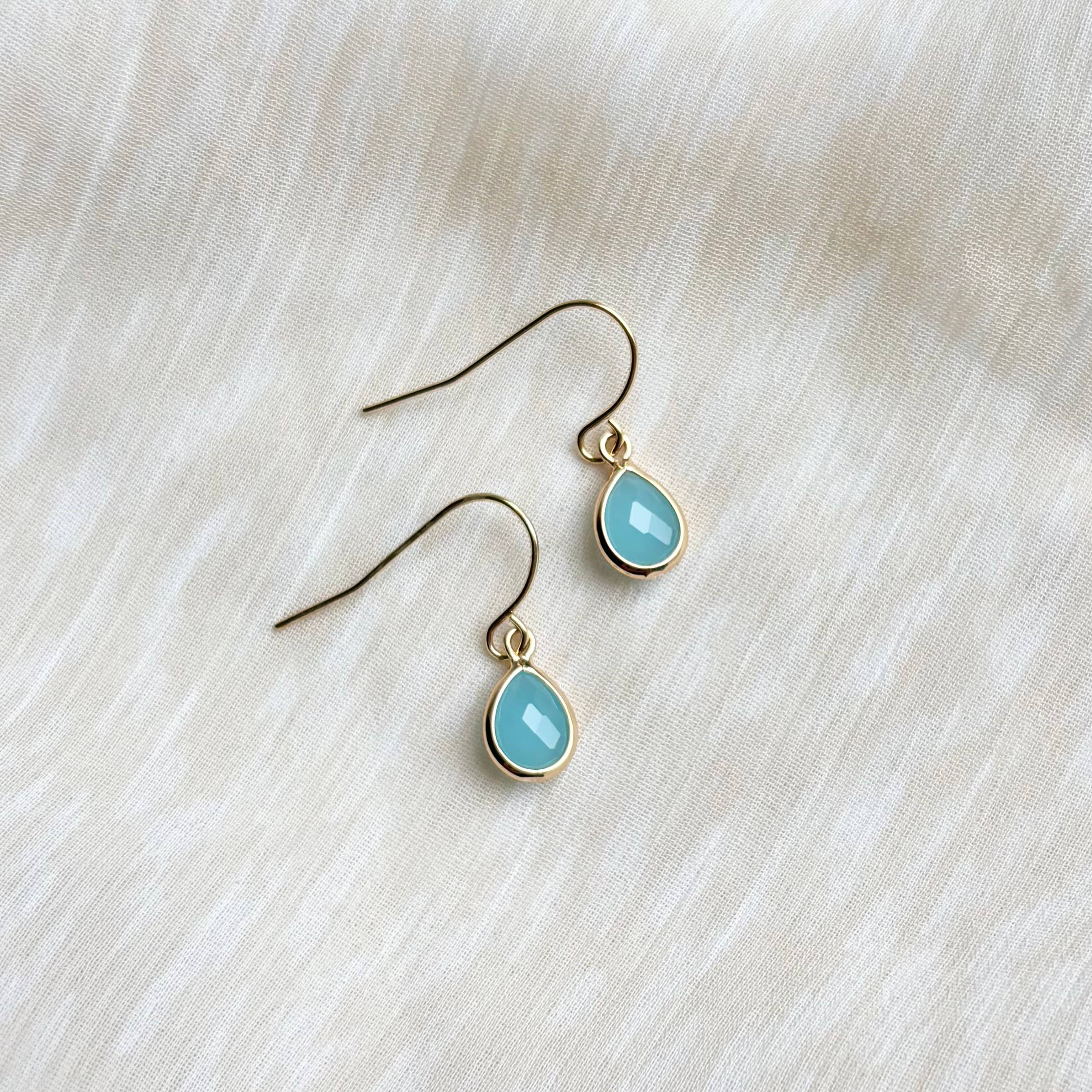 AQUAMARINE GEM EARRINGS
