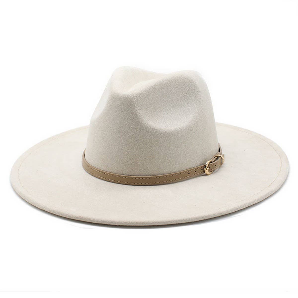 SUEDE HAT FLAT BRIM HAT FLAT BRIM GENTLEMAN HAT